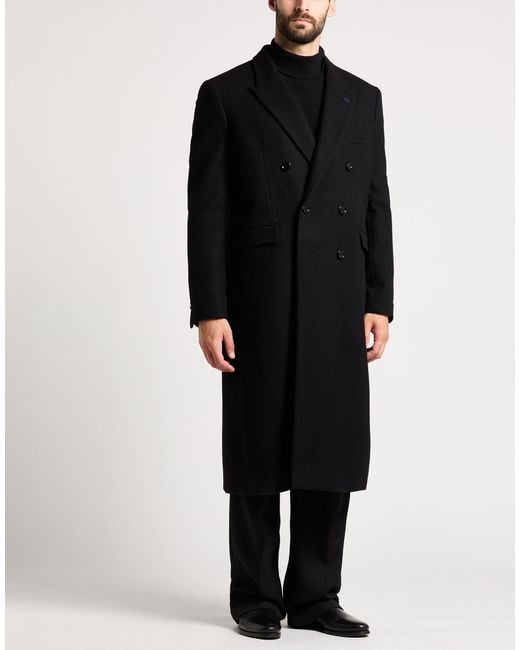 Lardini Black Coat Virgin Wool, Polyamide for men