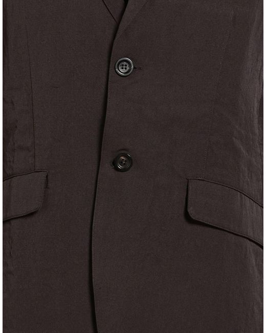 Roberto Collina Black Blazer Polyester, Linen for men