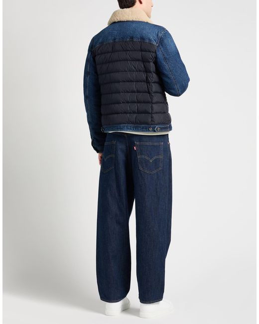 Moorer Blue Midnight Puffer Cotton, Elastane, Polyester, Shearling for men