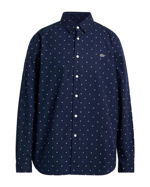 Lacoste Blue Midnight Shirt Cotton for men