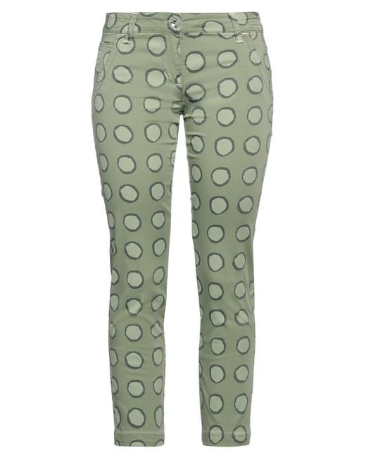 Jacob Cohen Green Pants Cotton, Elastane