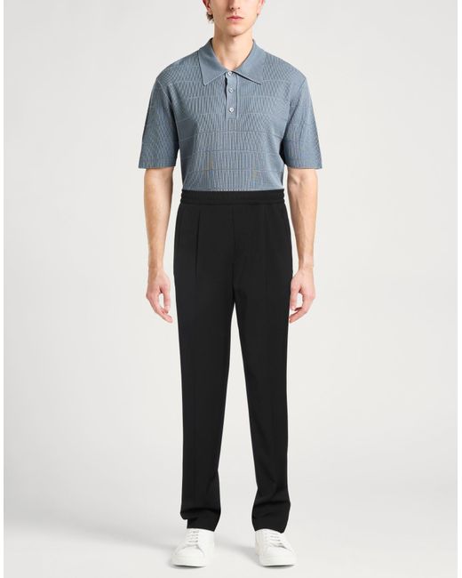 Zegna Black Pants Polyester, Wool, Elastane for men