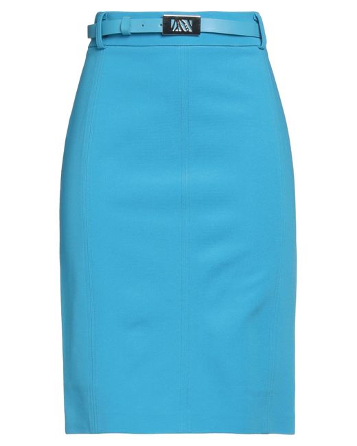 Angelo Marani Blue Midi Skirt