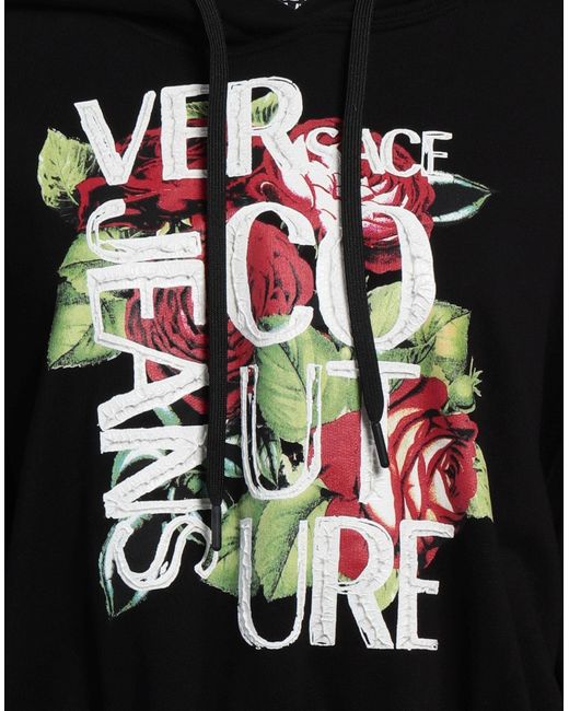Versace Jeans Couture Black Sweatshirt Cotton, Elastane