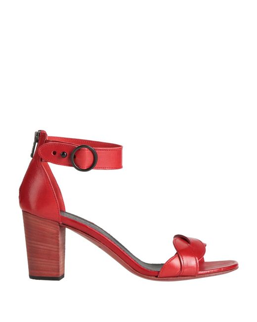 Pantanetti Red Brick Sandals Leather