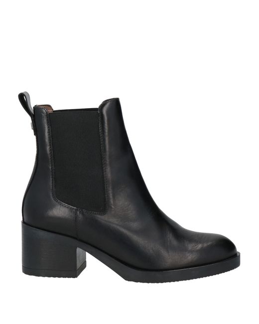 Wonders Black Ankle Boots Leather