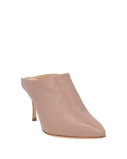 Sergio Rossi Brown Blush Mules & Clogs Leather