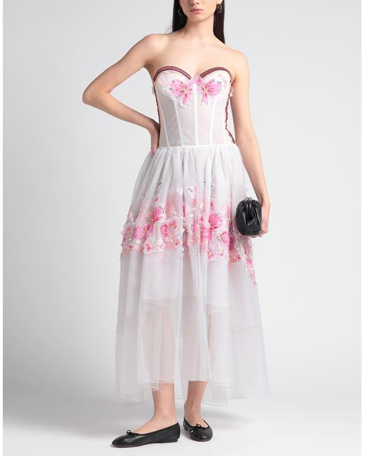 Ermanno Scervino Pink Midi Dress