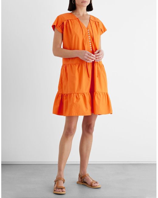 Iris & Ink Orange Mini Dress