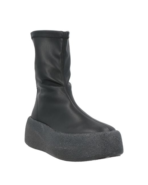 Vic Matié Black Ankle Boots Leather, Rubber