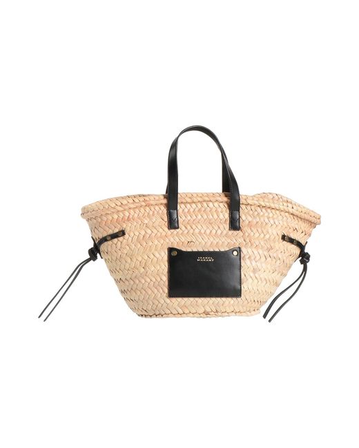 Isabel Marant Black Handbag Natural Raffia, Leather