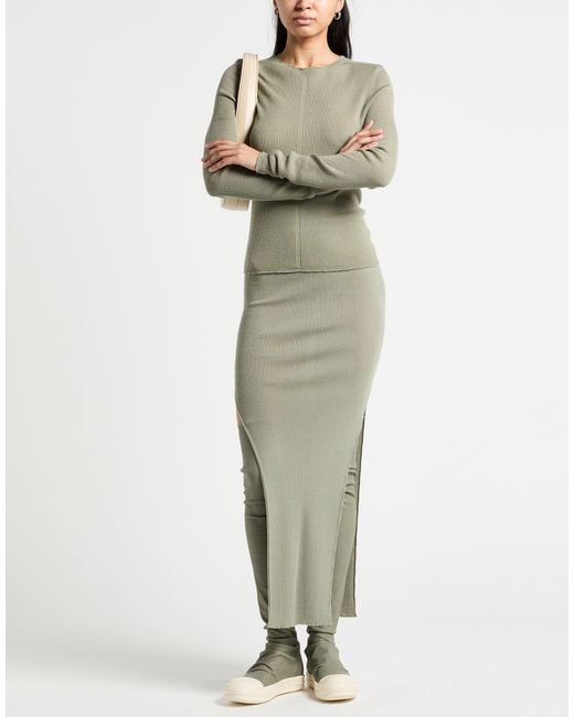 Rick Owens Green Maxi Skirt