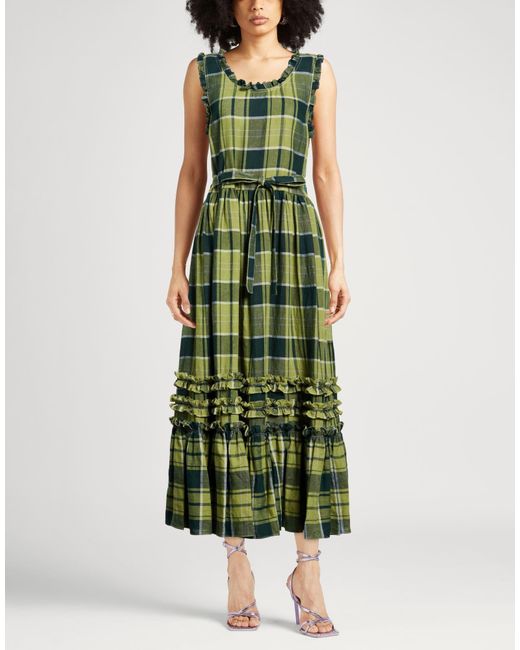 KENZO Green Maxi Dress Linen
