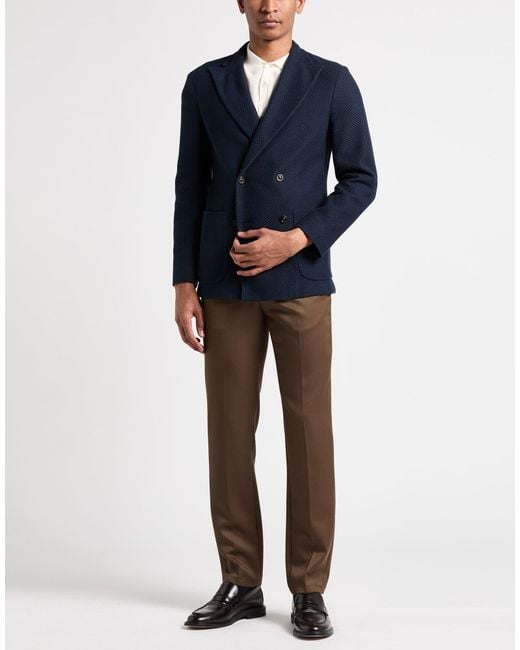 Boglioli Blue Blazer Cotton for men