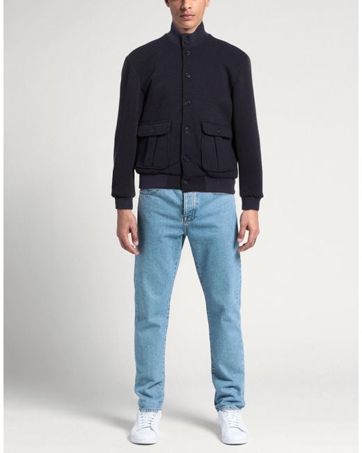 Exte Blue Jacket Cotton, Polyester for men