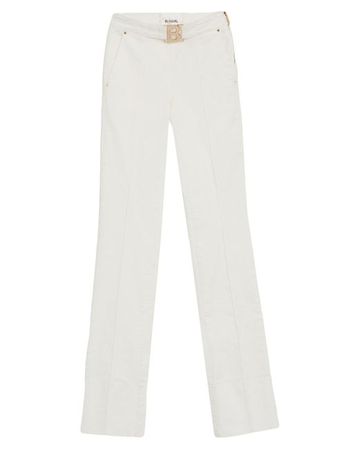 Blugirl Blumarine White Jeans Cotton, Elastane