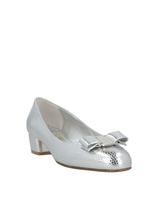 Ferragamo White Pumps