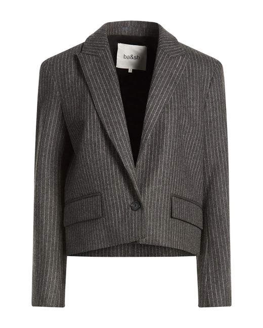 Ba&sh Black Jacket Wool, Polyester, Viscose