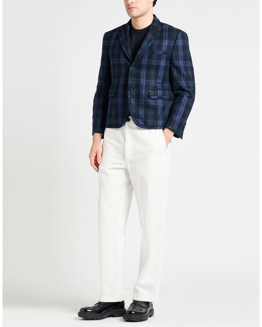 Thom Browne Blue Blazer Wool, Cashmere for men