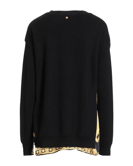 Versace Black Sweater Virgin Wool, Polyester