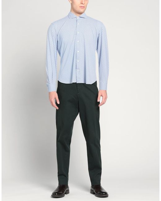 Orian Blue Shirt Polyamide, Elastane for men
