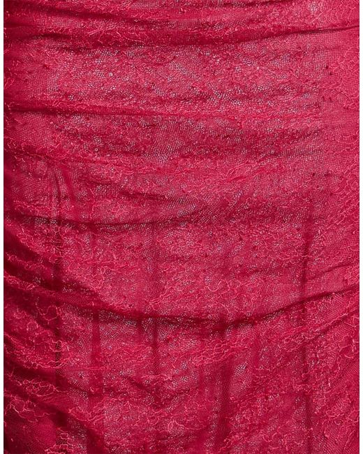 Celeste Red Midi Dress Polyamide