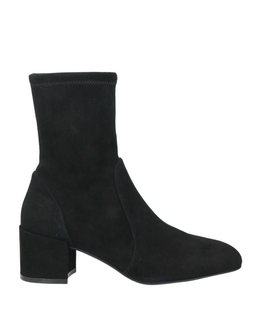 Stuart Weitzman Black Ankle Boots Leather