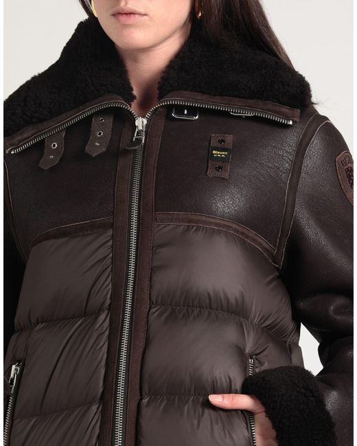 Blauer Gray Puffer Leather, Polyamide, Shearling