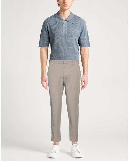 PT Torino Gray Pants Cotton, Polyamide, Elastane for men