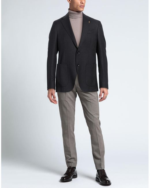 Sartoria Latorre Black Midnight Blazer Wool for men
