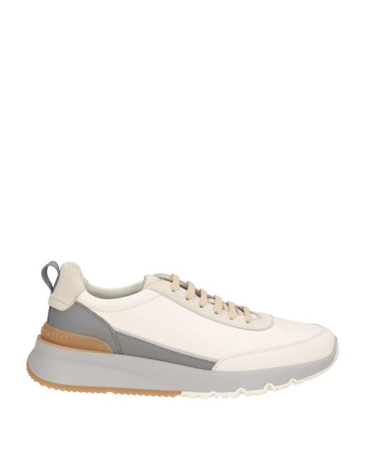 Brunello Cucinelli White Ivory Sneakers Leather for men