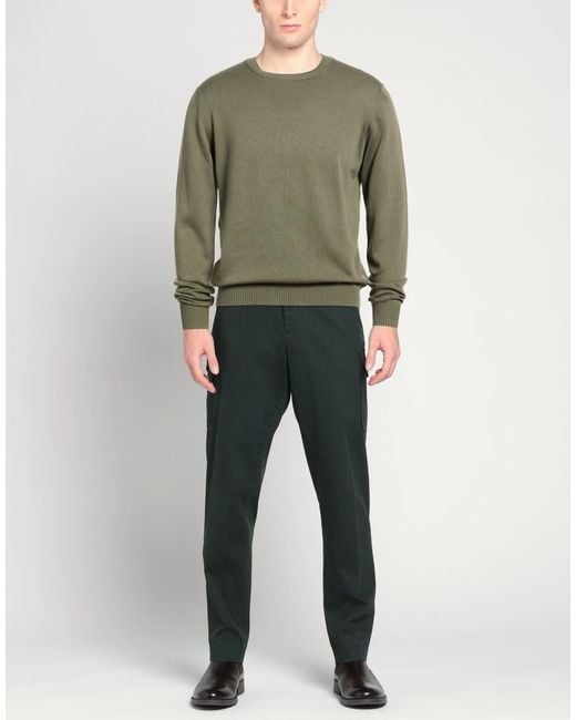 Fedeli Green Sweater Cotton for men