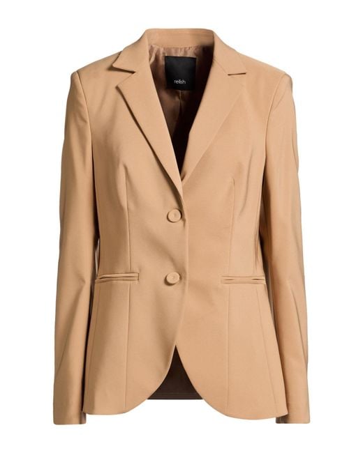 Relish Natural Blazer Polyester, Elastane