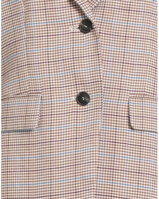Weekend by Maxmara Natural Camel Blazer Linen, Cotton