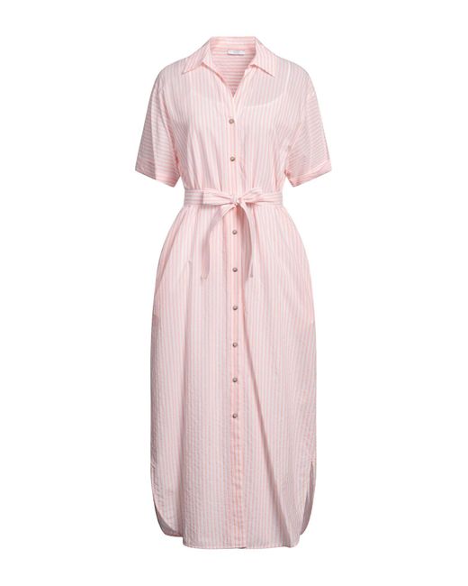 Peserico EASY Pink Maxi Dress Cotton