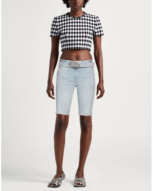 DIESEL Blue Denim Shorts Cotton