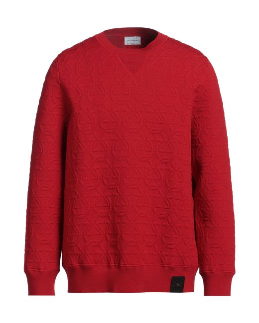 Ferragamo Red Sweater Wool, Polypropylene, Polyester for men