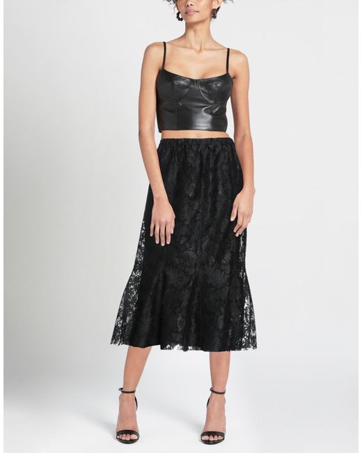 Philosophy Di Lorenzo Serafini Black Midi Skirt