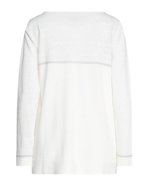 D.exterior White Sweater