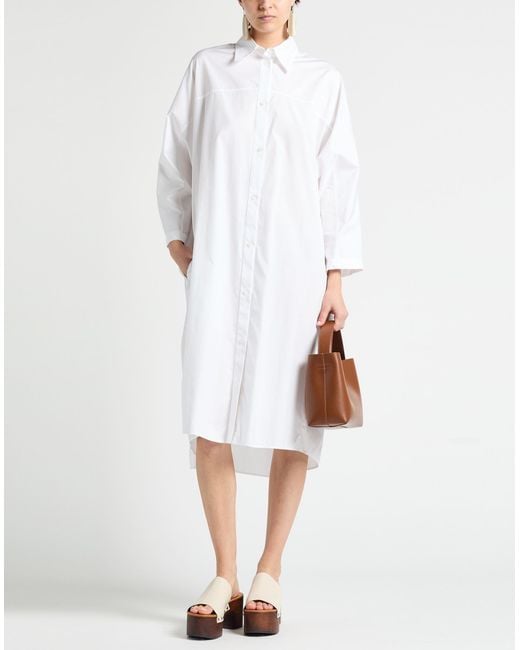 Marni White Midi-Kleid