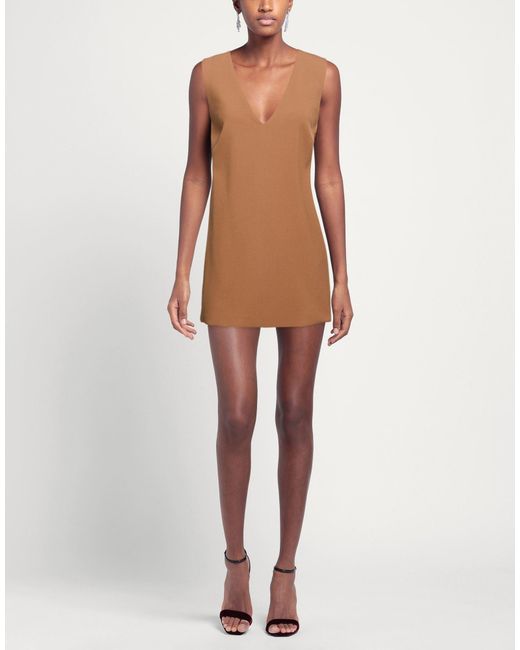 SIMONA CORSELLINI Brown Mini Dress
