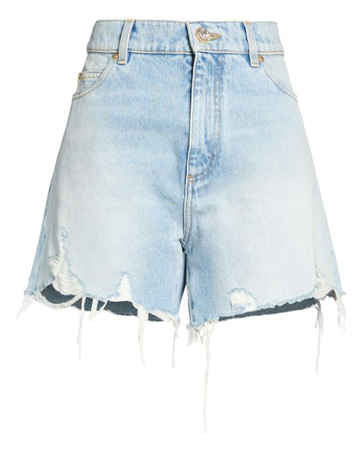 Balmain Blue Denim Shorts
