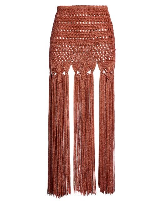 Alanui Red Maxi Skirt