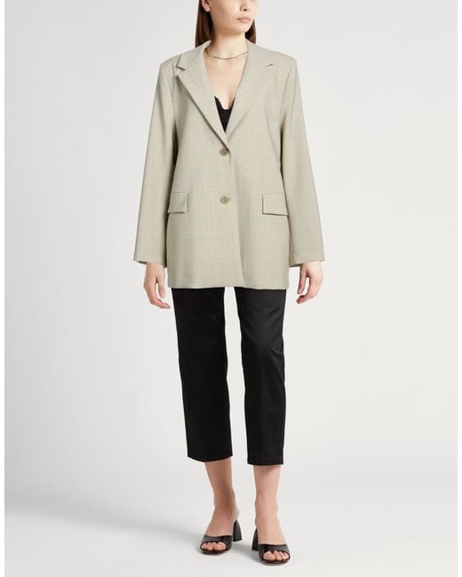 Semicouture Natural Blazer Virgin Wool, Elastane, Polyester