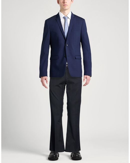 Tod's Blue Pants Virgin Wool, Cotton for men