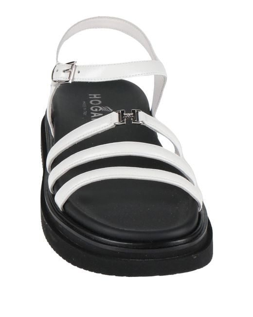 Hogan White Sandals Leather