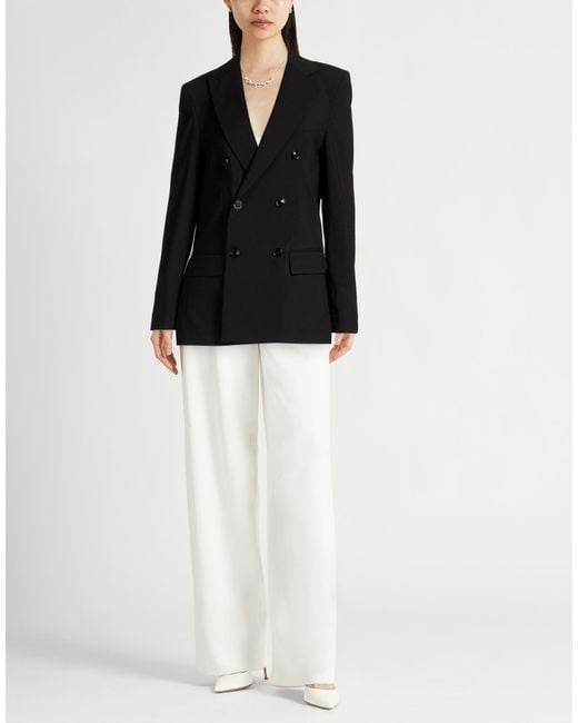 Liu Jo Black Blazer Polyester, Wool, Elastane