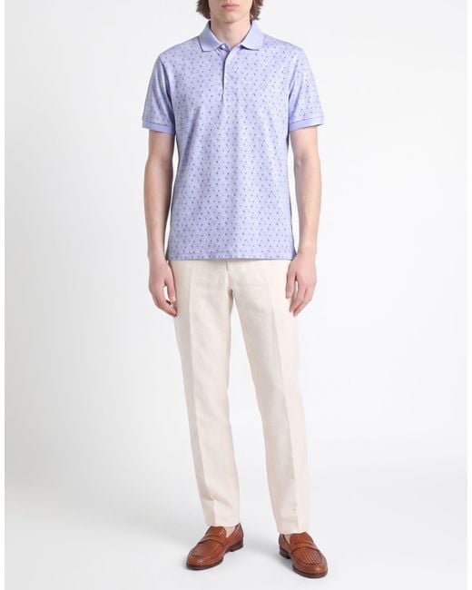 Etro Blue Sky Polo Shirt Cotton for men