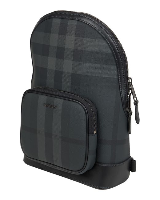 Burberry Gray Backpack Thermoplastic Polyurethane, Cotton for men