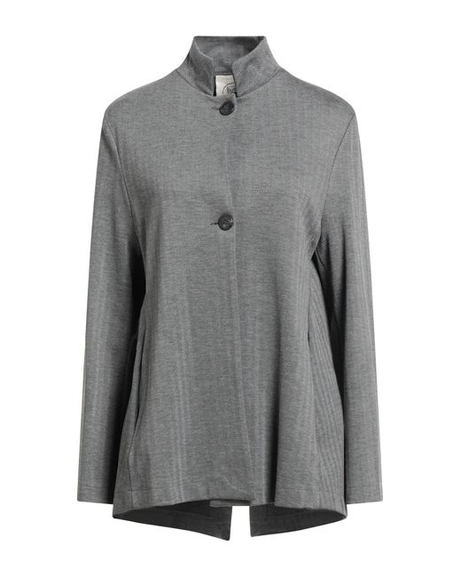 Peperosa Gray Blazer Viscose, Polyamide, Elastane